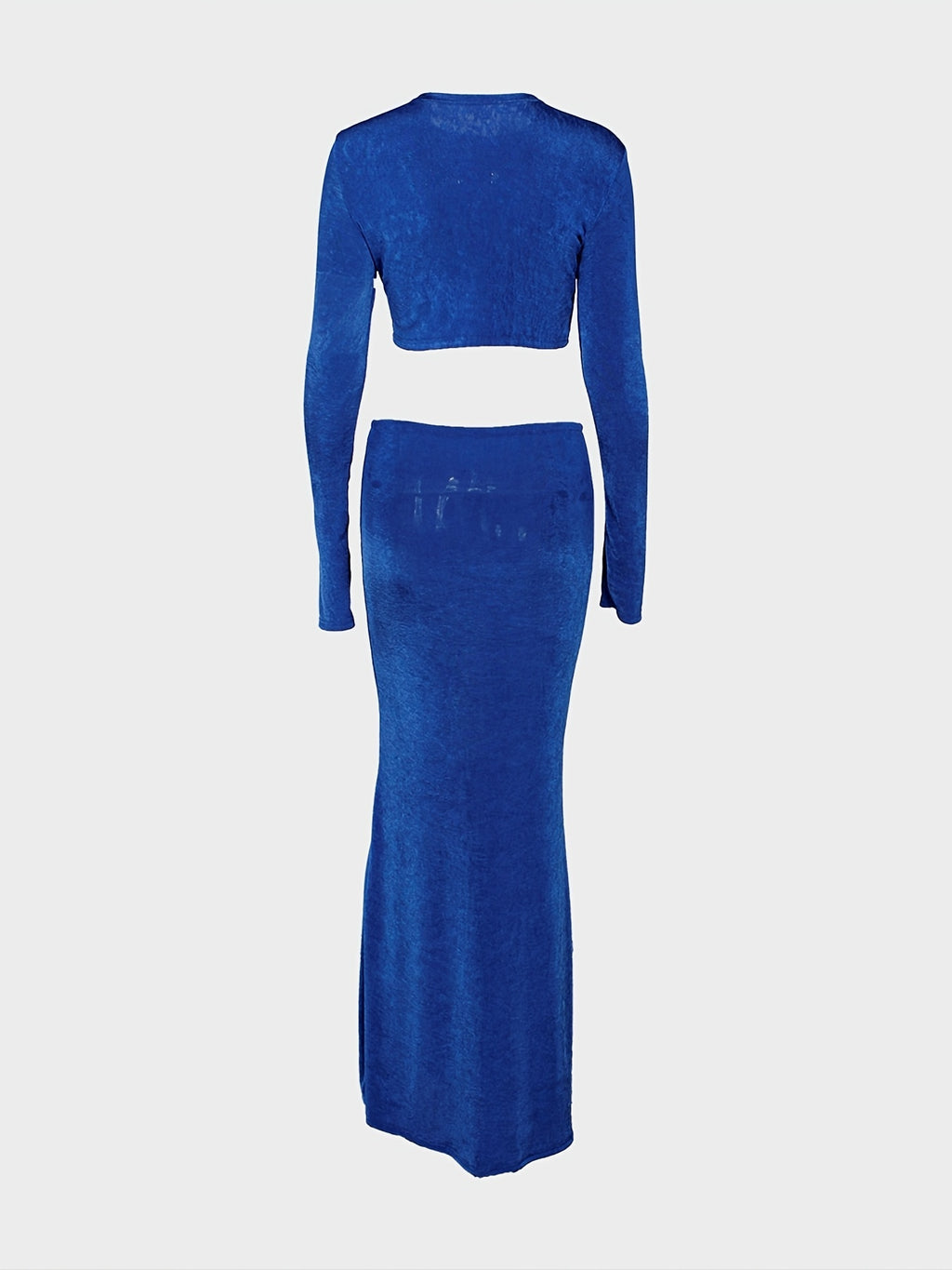 Conjunto 2 Piezas Elegante – Top de Manga Larga + Falda Ajustada