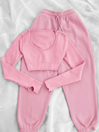 Women’s 2pcs Set – Camiseta cuello redondo + joggers