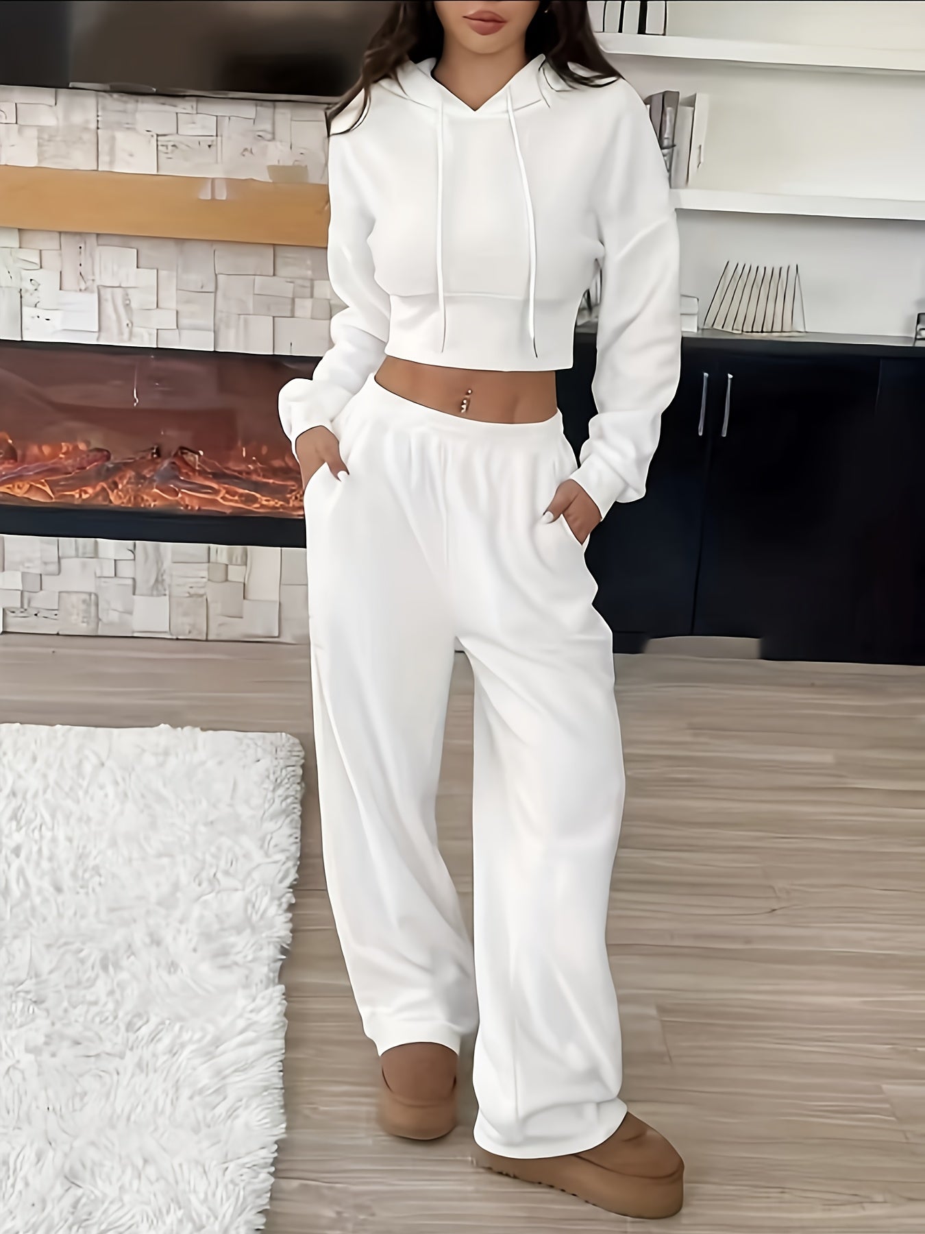 Conjunto de sudadera con capucha y pantalón a juego