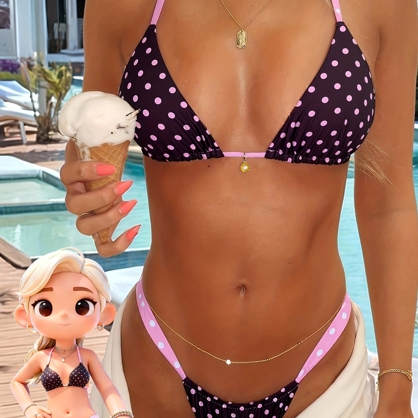 Bikini retro de lunares