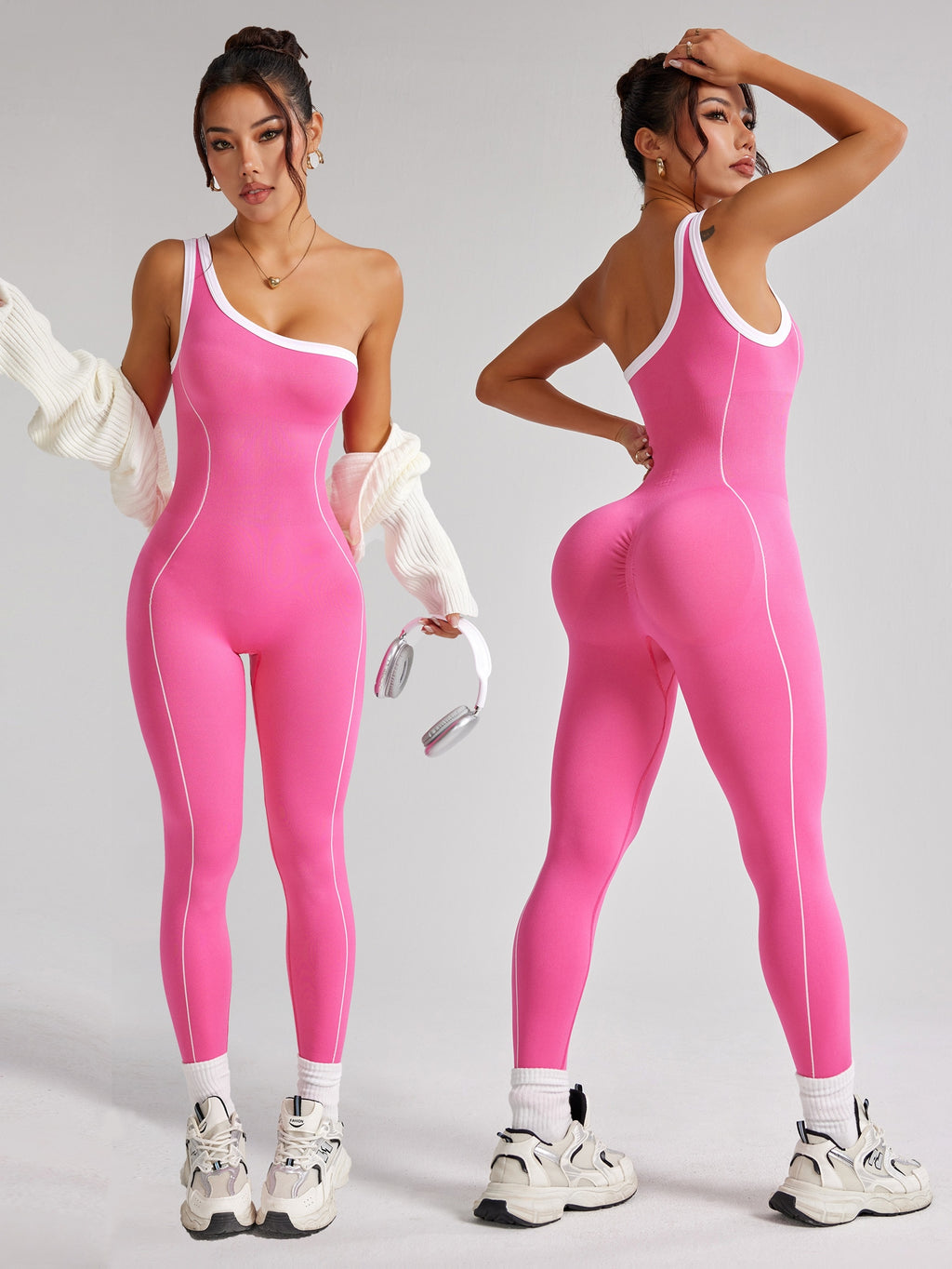 Mono deportivo elástico de una sola manga