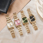 Set Reloj Cuadrado y Joyas para Mujer - 6 Piezas Elegantes