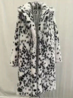 Abrigo Largo de Peluche · Estampado Lince/Leopardo