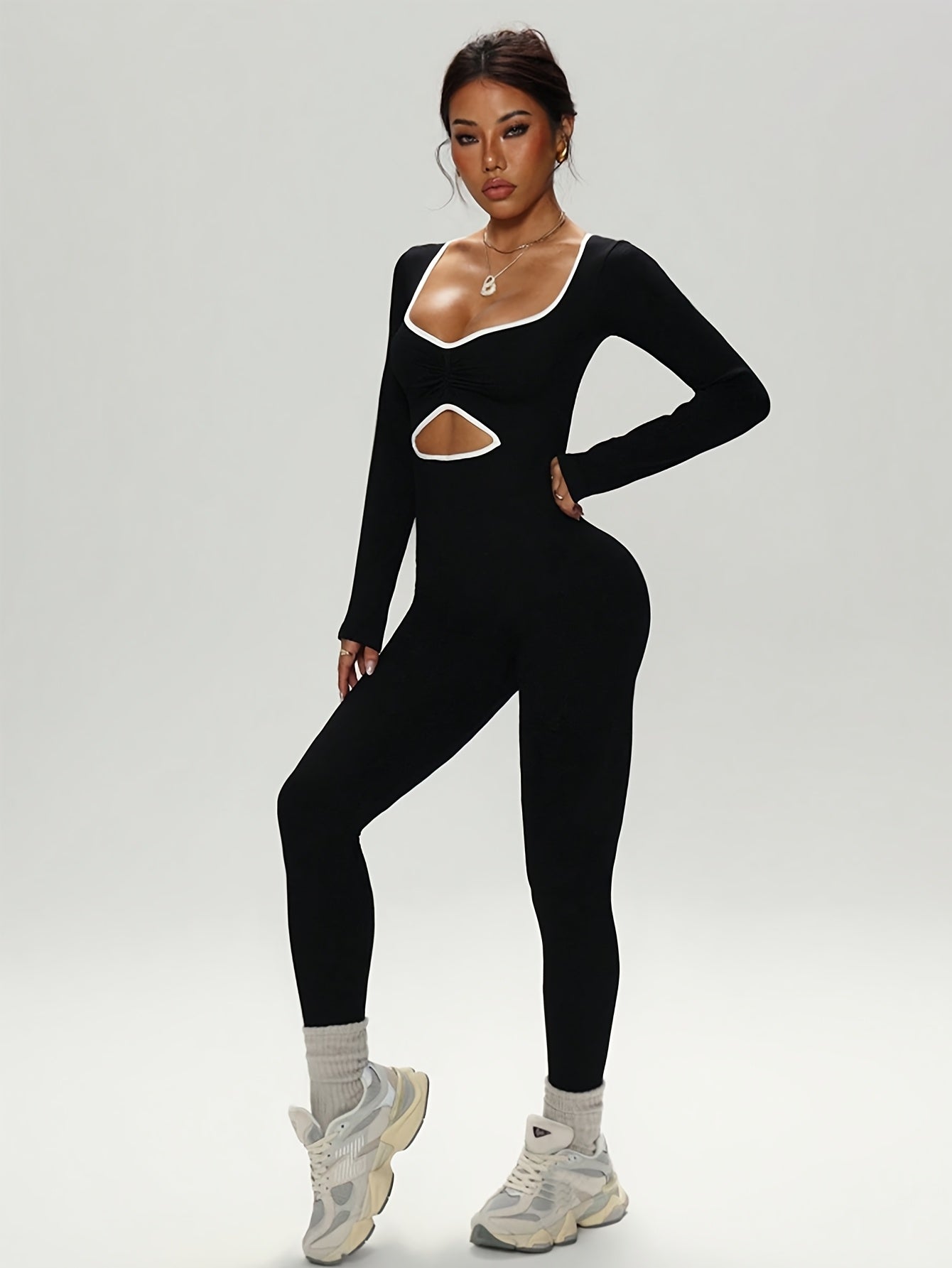 Mono Deportivo de Manga Larga con Bloques de Color – Sexy & Funcional