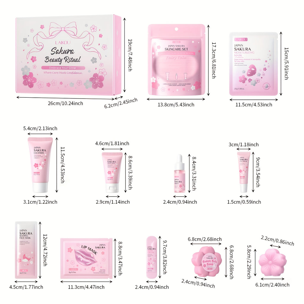 Set 35 Piezas - Kit Completo Cuidado Facial y Corporal con Caja Maquillaje