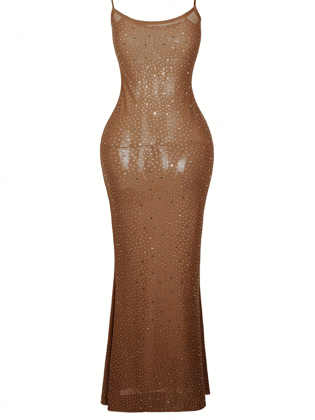 Vestido Sirena con Tirantes y Brillo – Elegante para Bodas & Fiestas