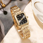 Set Reloj Cuadrado y Joyas para Mujer - 6 Piezas Elegantes