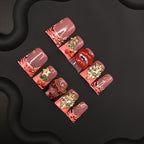 Uñas postizas 3D estilo bikini labios cereza