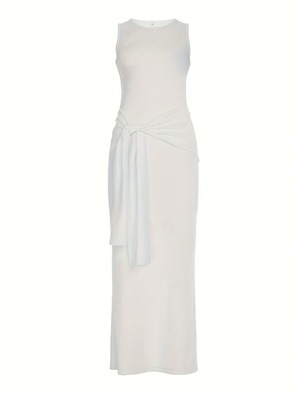 Vestido Sexy con Abertura y Lazo en la Cintura – Estilo Festival & Vacaciones