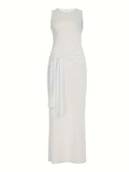 Vestido Sexy con Abertura y Lazo en la Cintura – Estilo Festival & Vacaciones