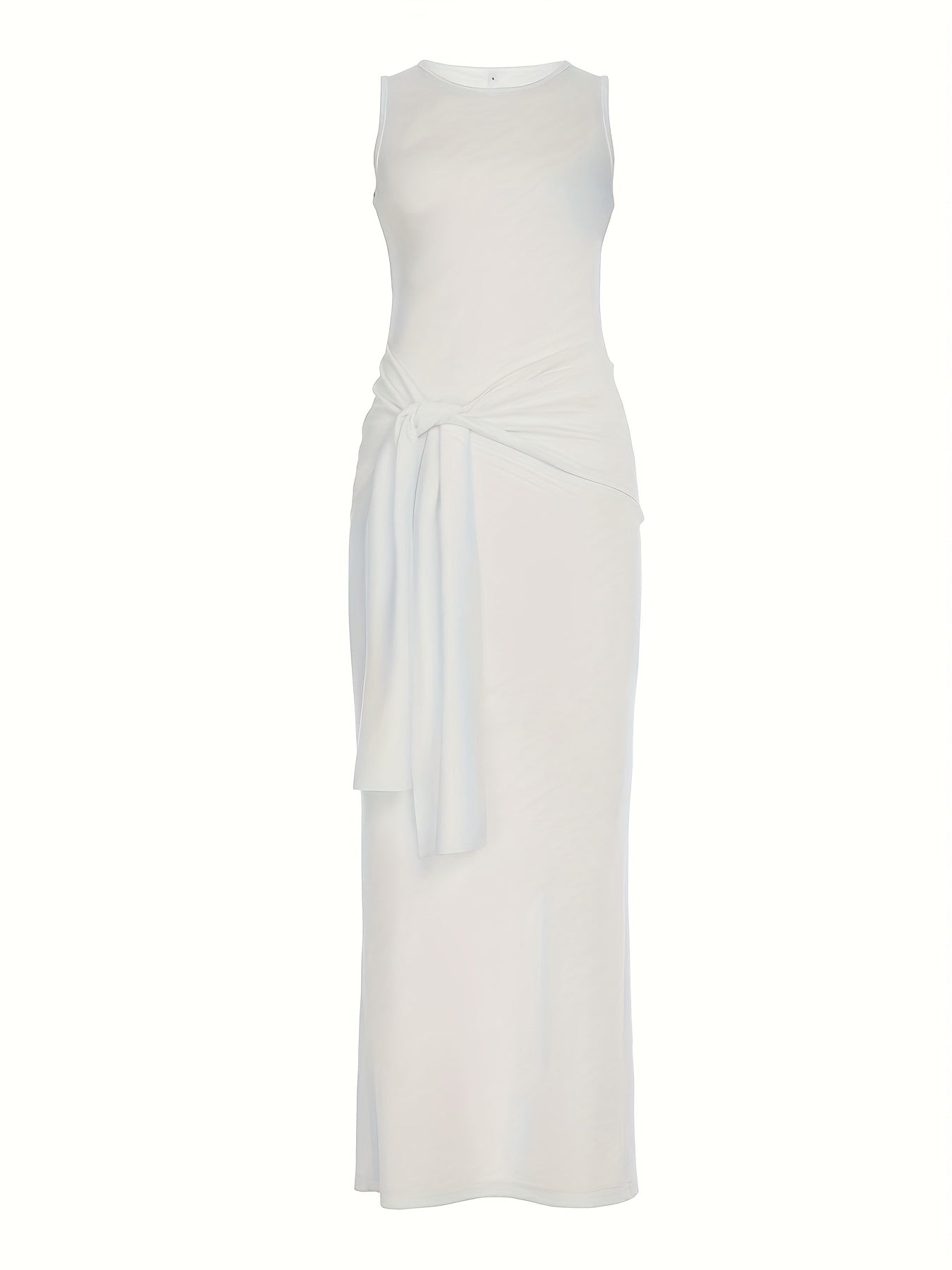 Vestido Sexy con Abertura y Lazo en la Cintura – Estilo Festival & Vacaciones