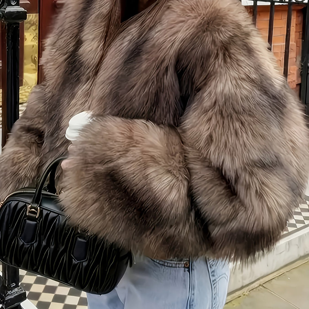 Abrigo Elegante de Peluche · MODA Collection