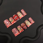 Uñas postizas 3D estilo bikini labios cereza