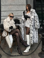 Abrigo Largo de Peluche · Estampado Lince/Leopardo