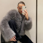 Chaqueta de Peluche Tipo Zorro · Alta Calidad