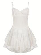 Vestido Princesa con Encaje y Tirantes Finos – Elegante para Fiestas