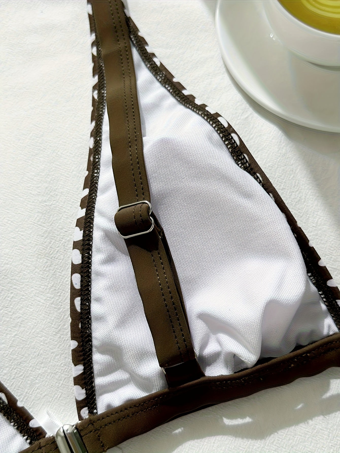 Bikini marrón con corazones