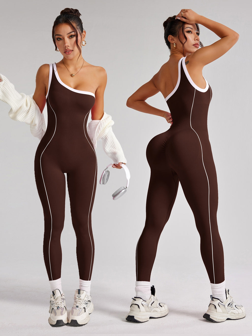 Mono deportivo elástico de una sola manga