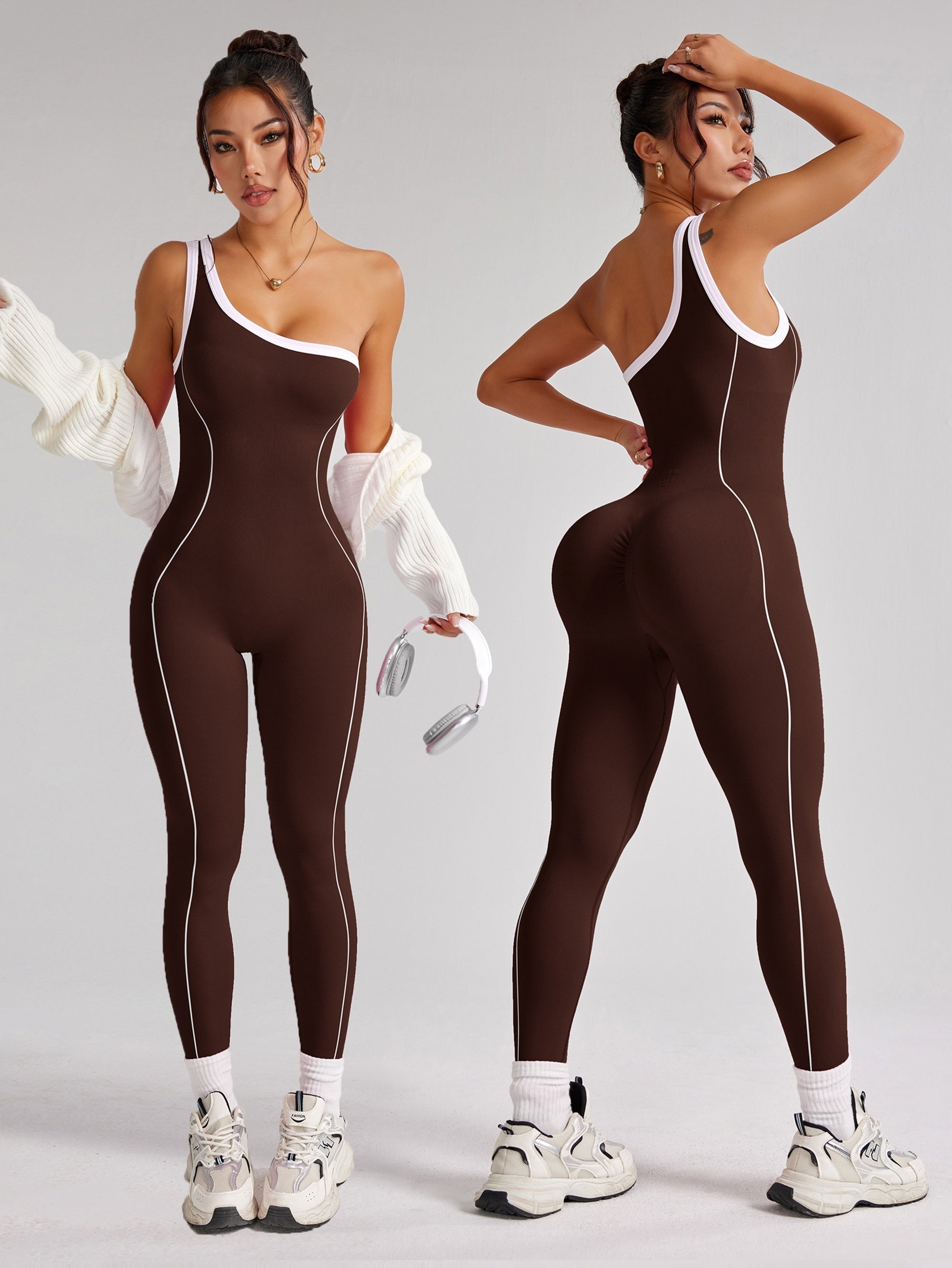 Mono deportivo elástico de una sola manga