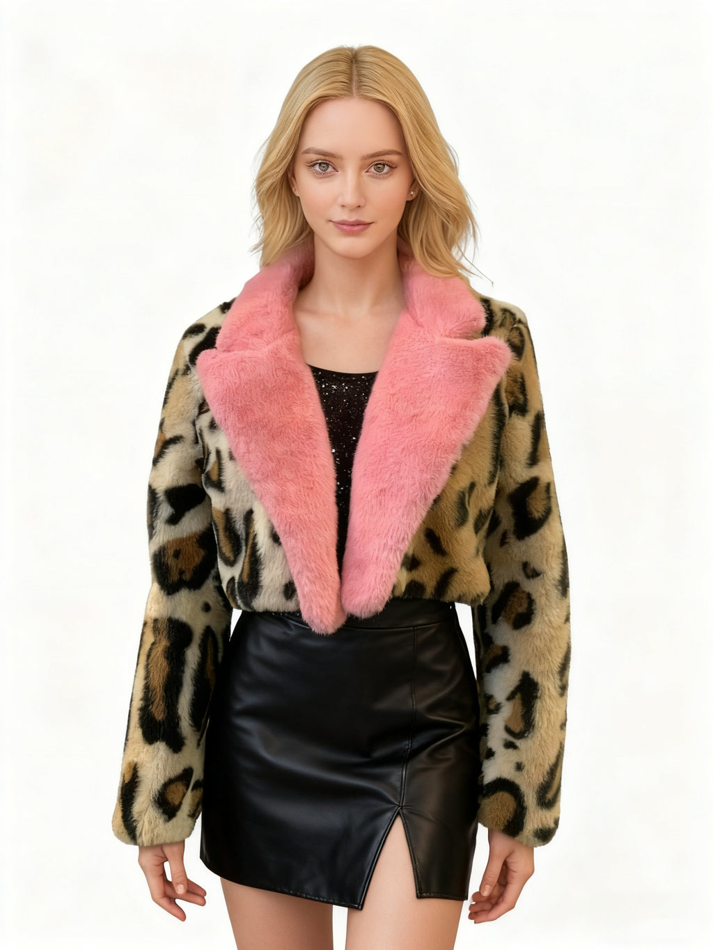 Abrigo de Peluche Estilo Leopardo · Elegante y Calentito