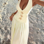 Vestido Sexy de Primavera/Verano en Color Sólido – Elegante y Atemporal