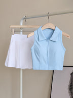 Set Deportivo 2 Piezas – Top con Almohadillas + Falda Short de Alto Rendimiento