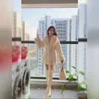 Abrigo Largo de Peluche · Cálido y Confortable