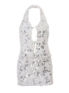 Vestido Corto de Peluche con Lentejuelas – Sexy para Noche & Club