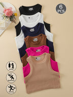 Pack 6 Camisetas Básicas Ajustadas – Suaves y Cómodos