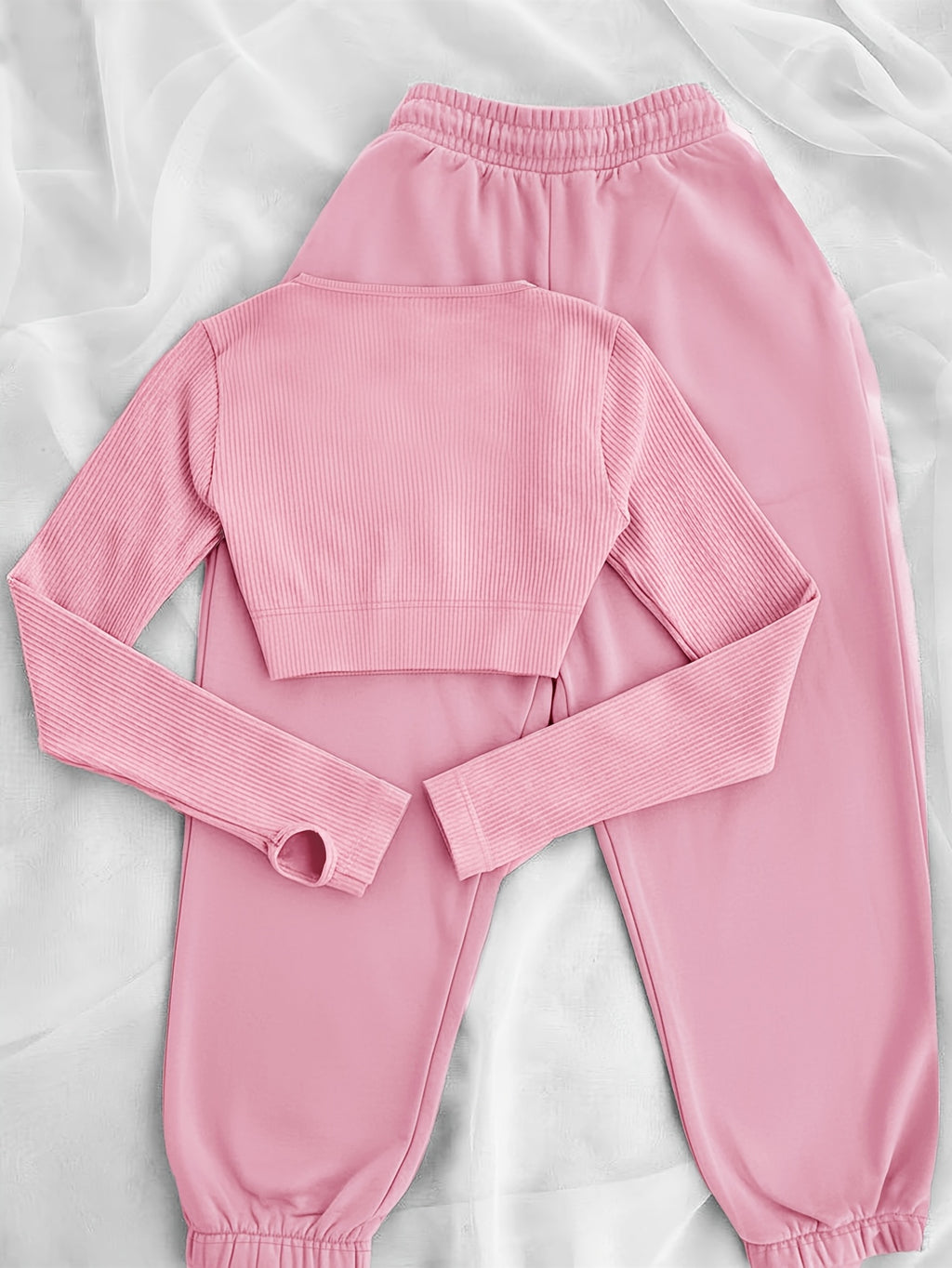 Women’s 2pcs Set – Camiseta cuello redondo + joggers