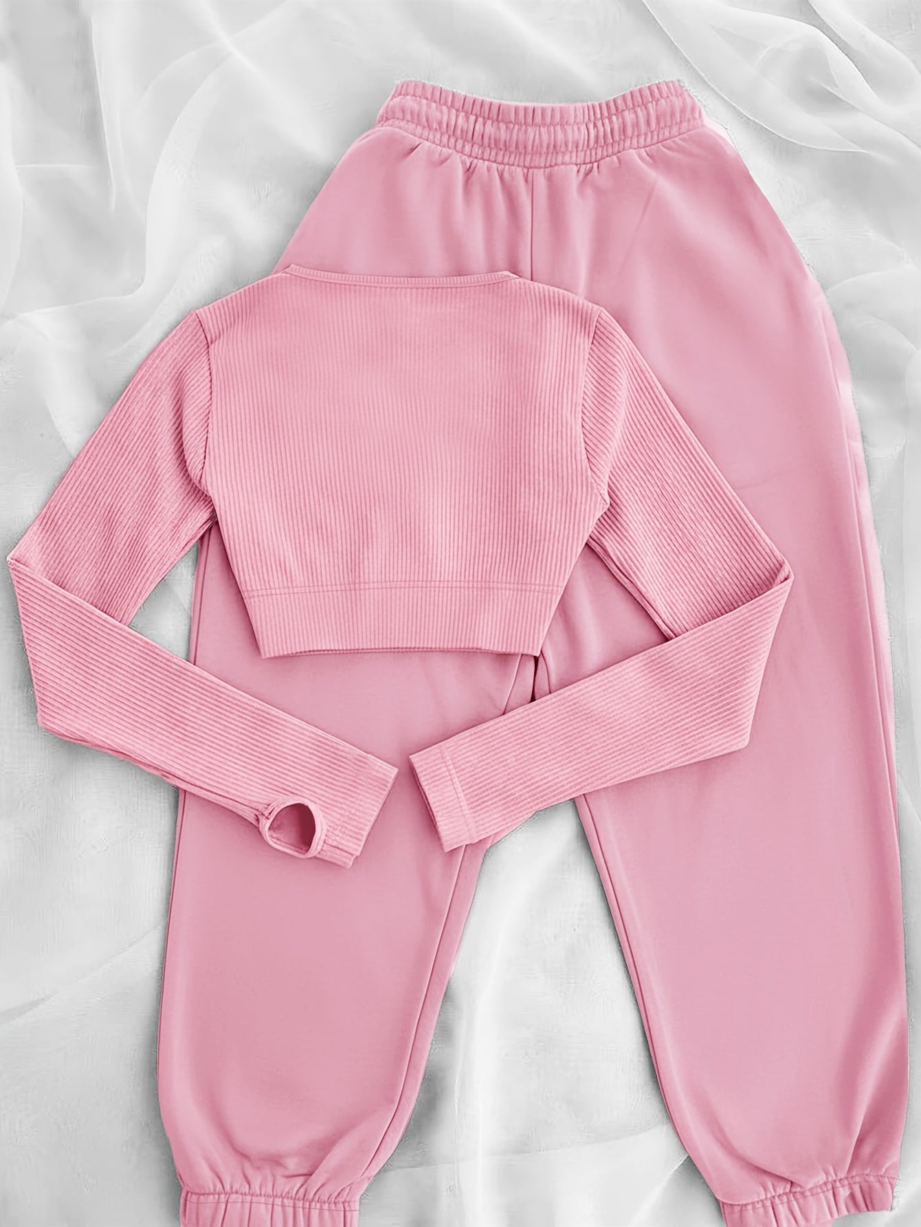 Women’s 2pcs Set – Camiseta cuello redondo + joggers