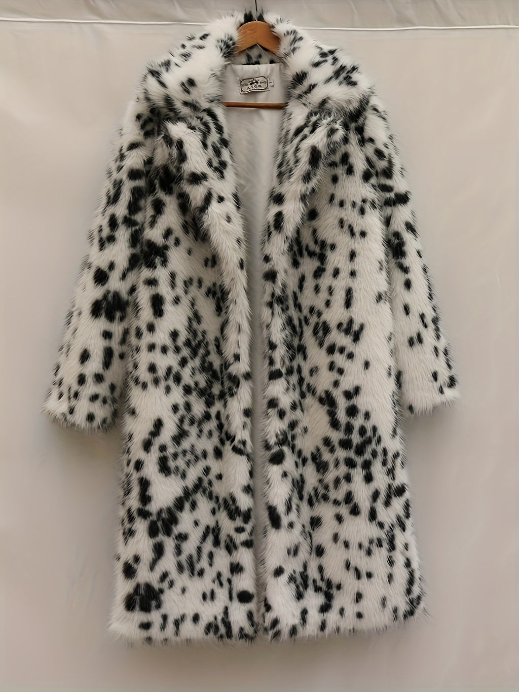 Abrigo Largo de Peluche · Estampado Lince/Leopardo