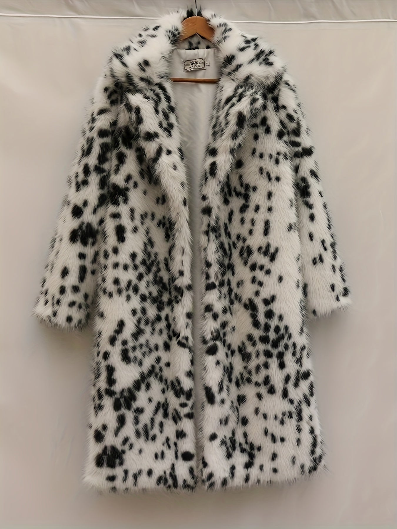 Abrigo Largo de Peluche · Estampado Lince/Leopardo