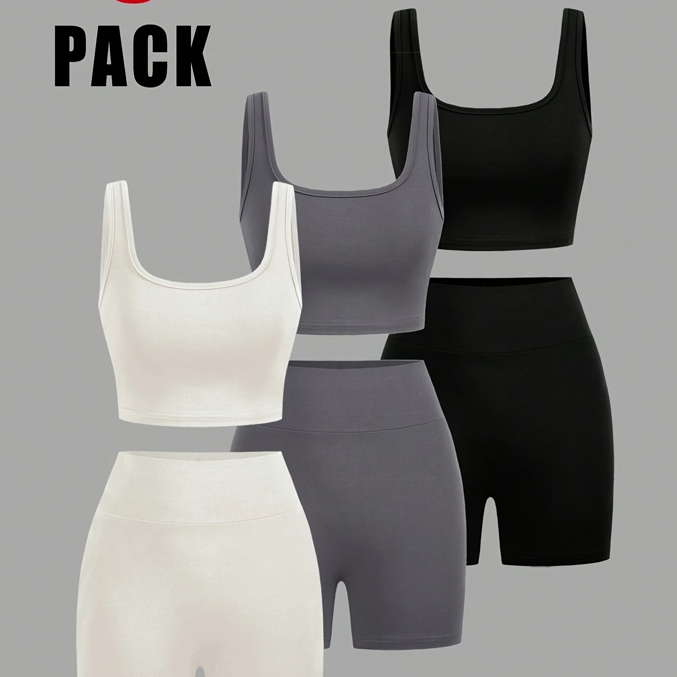 Set Conjunto Deportivo 3 Piezas · Top + Shorts