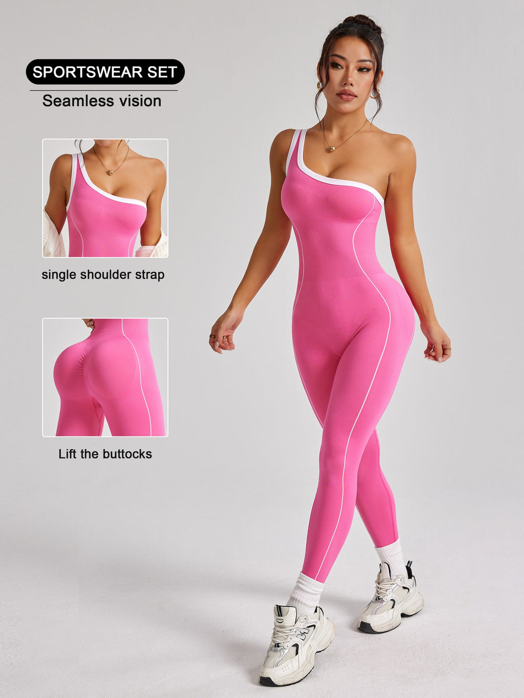 Mono deportivo elástico de una sola manga