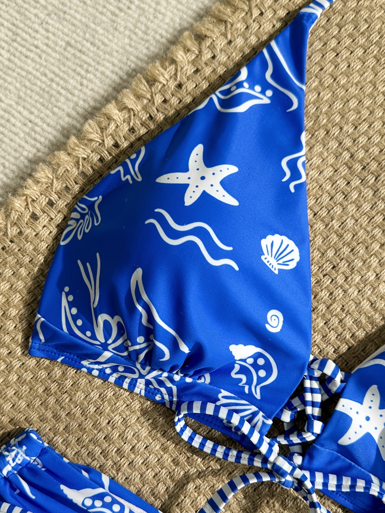 Bikini halter con conchas y estrellas