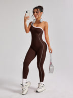 Mono deportivo elástico de una sola manga