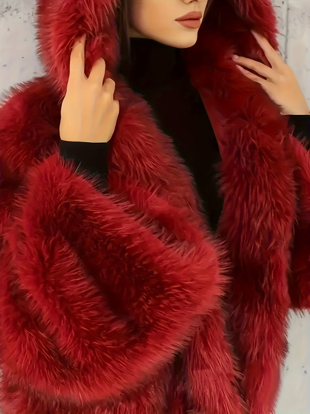 Abrigo de Peluche con Capucha · Elegante y Casual