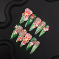 Uñas postizas 3D flores + hongos