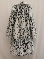 Abrigo Largo de Peluche · Estampado Lince/Leopardo