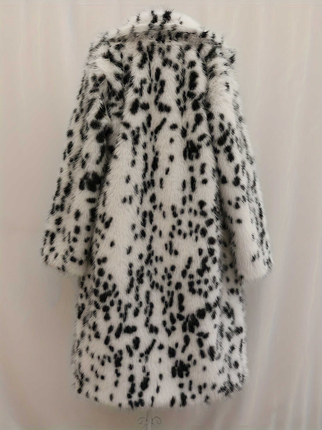 Abrigo Largo de Peluche · Estampado Lince/Leopardo