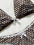 Bikini marrón con corazones