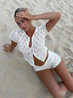 Conjunto Crochet Veraniego · Top + Shorts