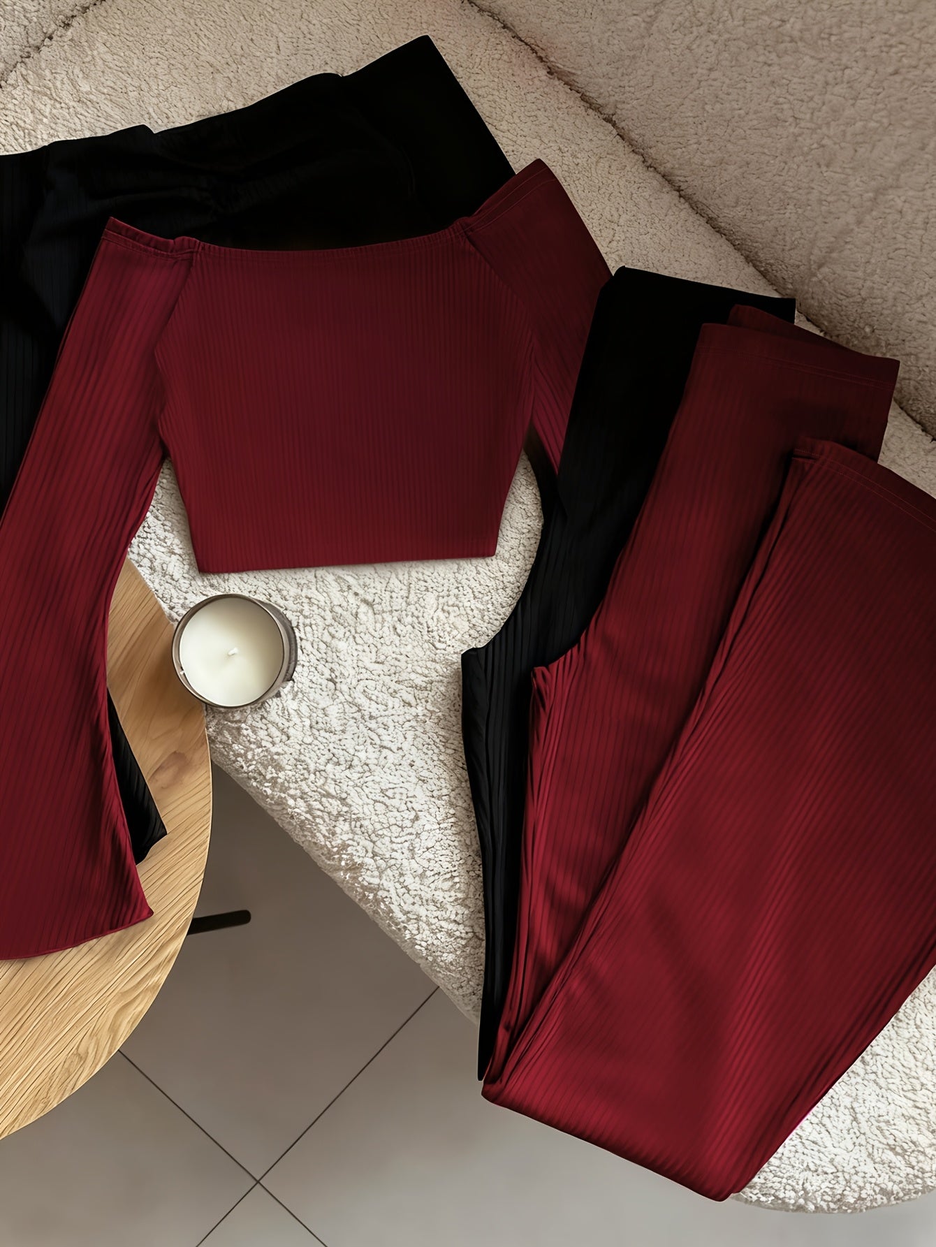 Conjunto 2 Piezas: Top Corto + Pantalón Ancho – Elegancia Casual