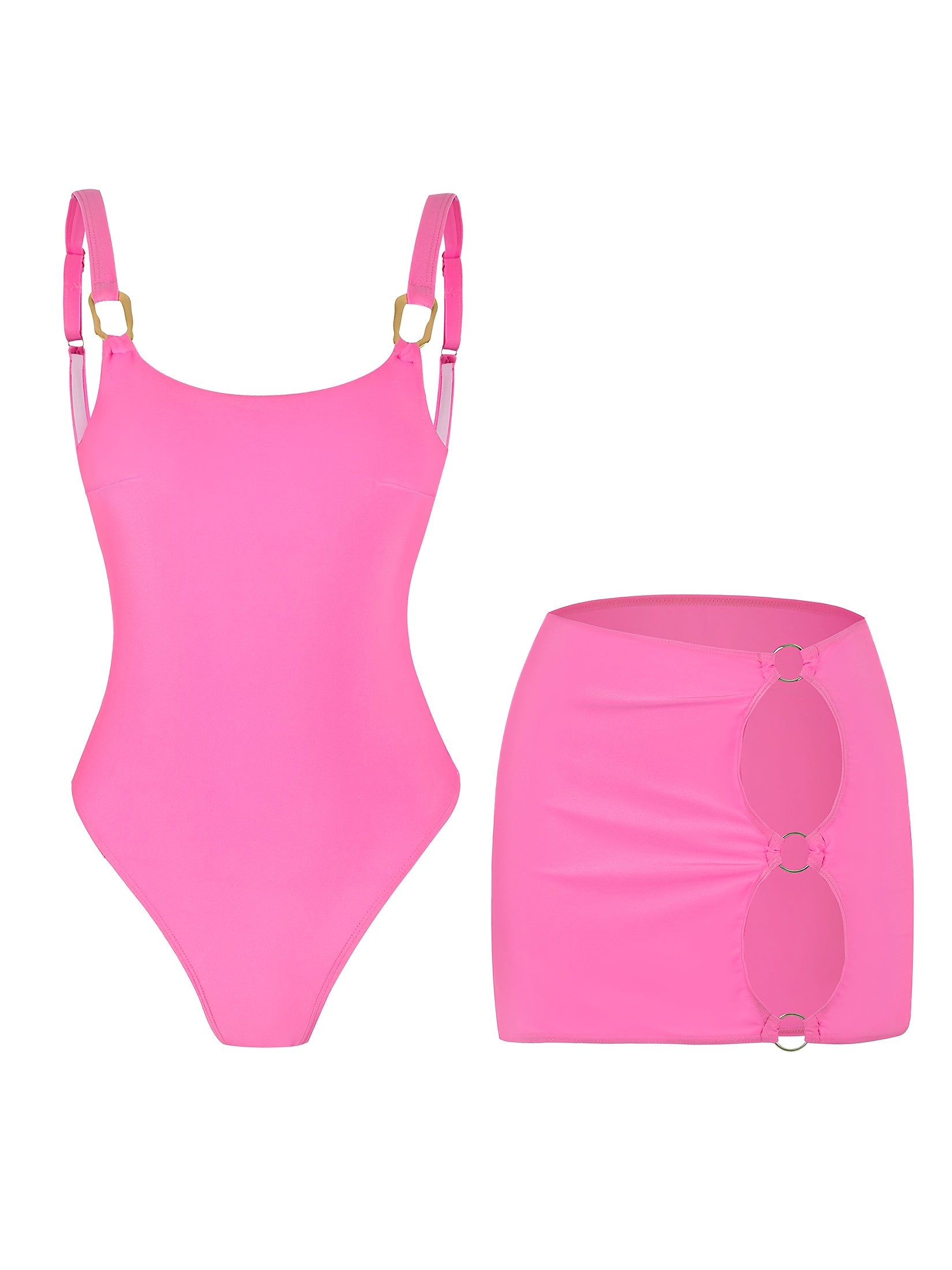 Bikini rosa con aro + falda mini
