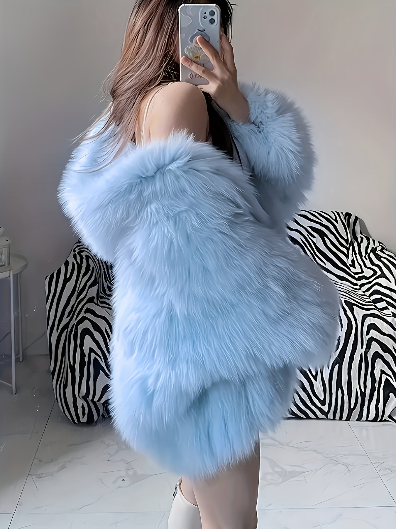 Chaqueta de Peluche con Cuello Suave · Invierno