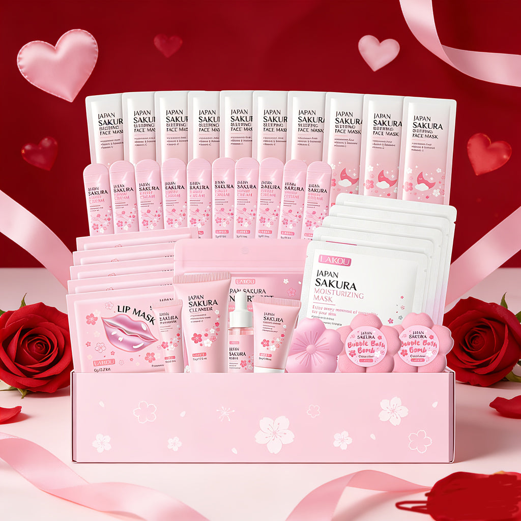 Set 35 Piezas - Kit Completo Cuidado Facial y Corporal con Caja Maquillaje