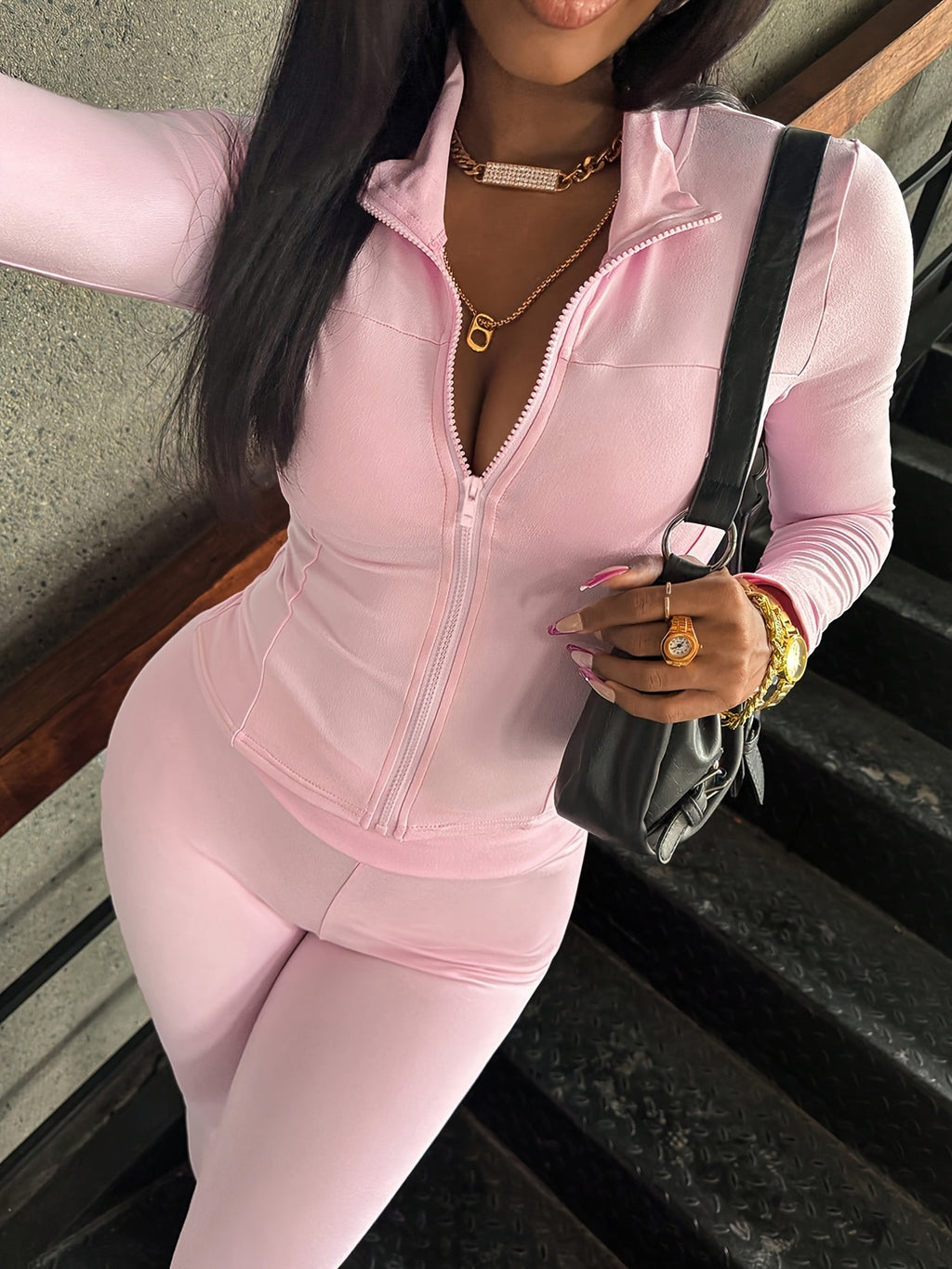 Set Deportivo 2 Piezas · Top con Cremallera + Pantalón