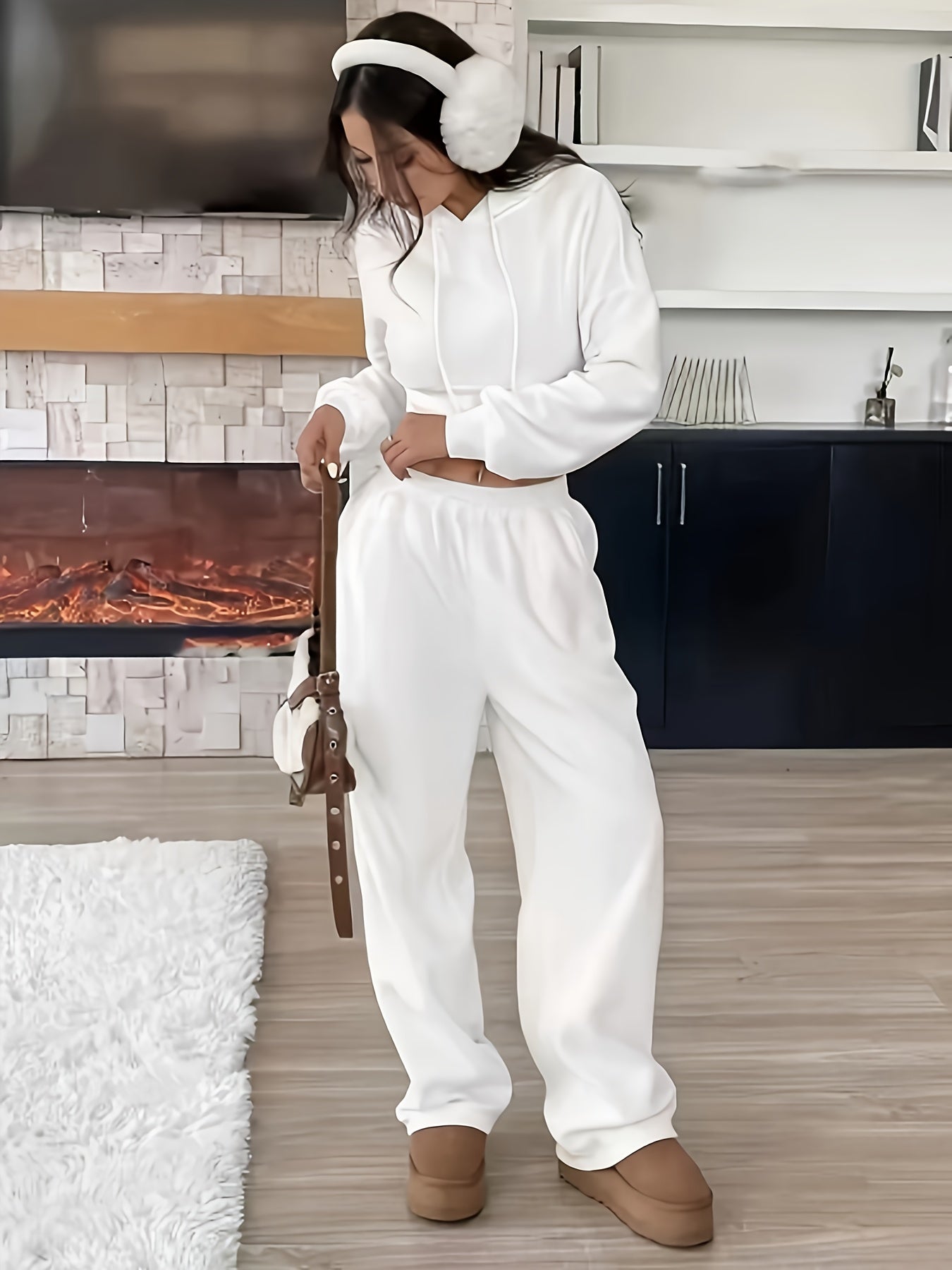 Conjunto de sudadera con capucha y pantalón a juego