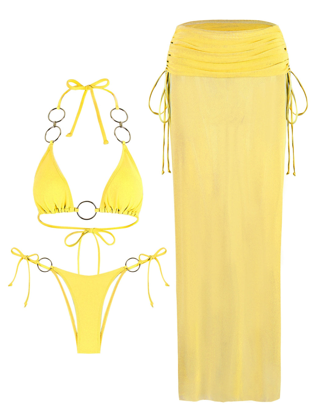 Bikini 3 piezas cintura alta